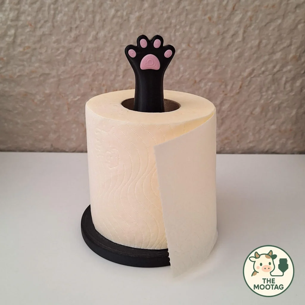 Katzen Toilettenpapierhalter | Niedliche Badezimmer Deko | Lustiger Klopapierhalter 3D Druck | Geschenk für Katzenliebhaber | Cat Decor